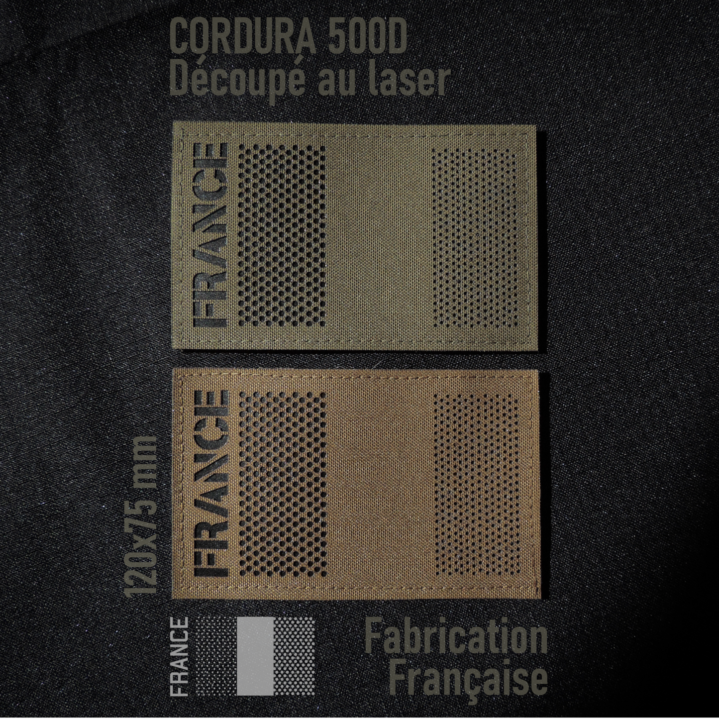 ECUSSON DRAPEAU REC 120x75mm